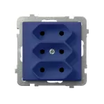 Gniazdo potrójne EURO; SONATA; KOBALT; GP-3R/m/86