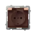 Gniazdo bryzgoszczelne z uziemieniem schuko IP-44 wieczko przezroczyste; SONATA; MORELA; GPH-1RS/m/88/d