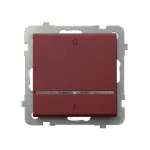 Łącznik dwubiegunowy z podświetleniem niebieskim; SONATA; BURGUND; ŁP-11RS/m/58
