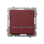 Łącznik zwierny "dzwonek" z podświetleniem niebieskim; SONATA; BURGUND; ŁP-6RS/m/58