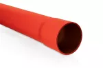 Rura osłonowa sztywna z kielichiem ROS-M (RHDPE) 110/5,5 -czerwona -6 m (50szt/paleta)