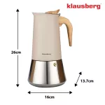 KLAUSBERG KAWIARKA STALOWA ESPRESSO 600ml INDUKCJA