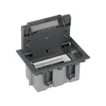 Simon Connect TSC-KF210-1 Puszka podłogowa KF; odp.SF110/1; reg. 93-128mm; 2 x moduły K45; kolor szary !Dostępna wkrótce