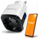 Qoltec Inteligentne gniazdko Wi-Fi 16A | Timer | Watomierz | Tuya | Smart Life | Amazon Alexa | Google assistant