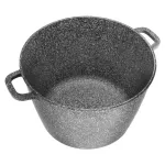 KLAUSBERG GARNEK Z POKRYWKĄ MARMUREK 28cm 10L STAL SZARY