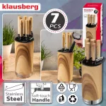 KLAUSBERG NOŻE KUCHENNE ZESTAW  5 NOŻY + OBIERACZKA