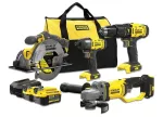 STANLEY ZESTAW V20 (SFMCD716, SFMCF811, SFMCS500, SFMCG400) 2x2,0Ah PROSTACK BL