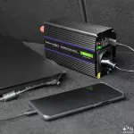 Qoltec Przetwornica napięcia Monolith 600 MS Wave | 12V na 230V | 300/600W | USB