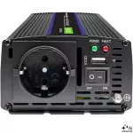 Qoltec Przetwornica napięcia Monolith 600 MS Wave | 12V na 230V | 300/600W | USB