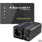 Qoltec Przetwornica napięcia Monolith 600 MS Wave | 12V na 230V | 300/600W | USB