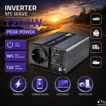 Qoltec Przetwornica napięcia Monolith 1200 MS Wave | 12V na 230V | 600/1200W | USB