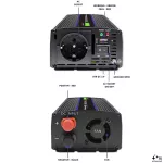 Qoltec Przetwornica napięcia Monolith 1200 MS Wave | 12V na 230V | 600/1200W | USB