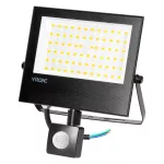 NIVALIS LED naświetlacz z PIR 50 W, 4000 lm, IP44, 4000 K