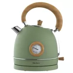 KLAUSBERG CZAJNIK ELEKTRYCZNY Z TERMOMETREM 1,8L ZIELONY Z DREWNEM STAL NIERDZEWNA 1850-2200W