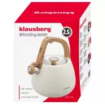 KLAUSBERG CZAJNIK TRADYCYJNY Z GWIZDKIEM 2,5L BEŻOWY KOLOR