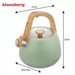 KLAUSBERG CZAJNIK TRADYCYJNY Z GWIZDKIEM 2,5L ZIELONY KOLOR