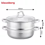 KLAUSBERG GARNEK DO GOTOWANIA NA PARZE 24cm 3,5L