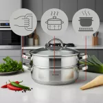 KLAUSBERG GARNEK DO GOTOWANIA NA PARZE 24cm 3,5L