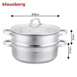 KLAUSBERG GARNEK DO GOTOWANIA NA PARZE 28cm 6L