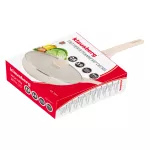 KLAUSBERG PATELNIA WOK 28cm MARMUROWA KREMOWA Z POKRYWKĄ