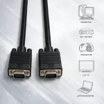 Qoltec Kabel monitorowy XGA męski / XGA męski | 1.5m | Podwójnie ekranowany | Full HD