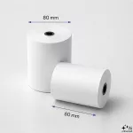 Qoltec Rolka termiczna 80 x 80 | 65g/m2 | 10szt. | BPA free