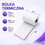 Qoltec Rolka termiczna 57 x 30 | 55g/m2 | 10szt. | BPA free