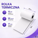 Qoltec Rolka termiczna 57 x 20 | 55g/m2 | 10szt. | BPA free