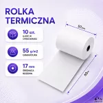 Qoltec Rolka termiczna 57 x 60 | 55g/m2 | 10szt. | BPA free