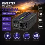 Qoltec Przetwornica napięcia Monolith 2000 MS Wave | 12V na 230V | 1000/2000W | USB