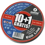 ANDRE TARCZA DO METALU 125 x 1,0mm METAL/INOX ECO LINE PUSZKA /10szt. +1 GRATIS