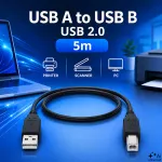 Qoltec Kabel USB 2.0 A męski | B męski | 5m