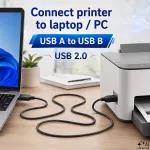 Qoltec Kabel USB 2.0 A męski | B męski | 5m