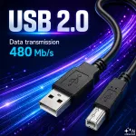Qoltec Kabel USB 2.0 A męski | B męski | 5m