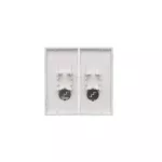 Simon 55 WMDL-K8x5xx-143 Klawisz podwójny z oczkami do: SW6/2L2M; Aluminium mat