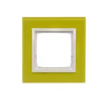 Simon 54 Nature WMDZ-0110xS-090 Ramka 1-krotna Nature-Szkło, LIMONKOWY SORBET, IP20/IP44* (*IP44-należy zastosować uszczelkę ramki DUN1)