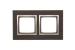 Simon 54 Nature WMDZ-0120xS-085 Ramka 2-krotna Nature-Drewno, ZŁOTE WENGE, IP20/IP44* (*IP44-należy zastosować zestaw uszczelek DUN2)
