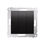 Simon 54 WMDL-0311xx-048 Łącznik potrójny z podświetleniem LED (moduł) 10AX, 250V~, szybkozłącza; antracyt