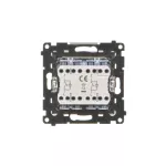 Simon 55 WMDL-0P1xx7-116 Przycisk podwójny zwierny bez piktogramu – osobne podświetlenie dla każdego klawisza (moduł) 10 AX, 250 V~, szybkozłącza. Dostępne tylko jako wersja IP20; Grafitowy mat