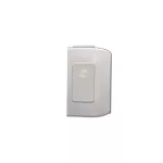 Simon 54 WMEW-32211x-043 Gniazdo podwójne Schuko natynkowe bryzgoszczelne IP44 z przesłonami wersja skandynawska 16A, 250V~, zaciski śrubowe; srebrny mat
