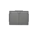 Simon 54 WMEW-32211x-048 Gniazdo podwójne Schuko natynkowe bryzgoszczelne IP44 z przesłonami wersja skandynawska 16A, 250V~, zaciski śrubowe; antracyt