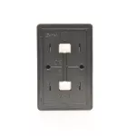 Simon 54 WMEW-22211C-048 Gniazdo podwójne Schuko natynkowe z przesłonami torów prądowych wersja skandynawska 16A, 250V~, szybkozłącza; antracyt