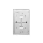 Simon 54 WMEW-22211N-043 Gniazdo podwójne Schuko natynkowe z przesłonami torów prądowych wersja skandynawska 16A, 250V~, zaciski śrubowe; srebrny mat