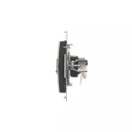 Simon 54 WMDK-0610xx-049 Gniazdo komputerowe pojedyncze RJ45 kategoria 6 z przesłoną przeciwkurzową (moduł); czarny