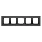 Simon 54 Nature WMDZ-0150xS-083 Ramka 5-krotna Nature-Metal, INOX DARK, IP20/IP44* (*IP44-należy zastosować zestaw uszczelek DUN5)