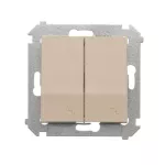 Simon 54 WMDL-0602xx-041 Łącznik schodowy podwójny (moduł) 10AX, 250V~, zaciski śrubowe; kremowy