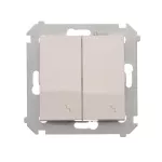 Simon 54 WMDL-0612xx-011 Łącznik schodowy podwójny z podświetleniem (moduł) 10AX, 250V~, zaciski śrubowe; biały