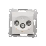 Simon 54 WMDA-02018z-011 Gniazdo antenowe R-TV-SAT przelotowe (moduł); biały