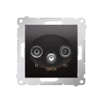 Simon 54 WMDA-06xxxx-048 Gniazdo R-TV-DATA (moduł); antracyt