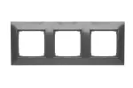 Simon 54 Premium WMDZ-0130xK-048 Ramka 3-krotna PREMIUM do puszek karton-gips IP20 / IP44; antracyt